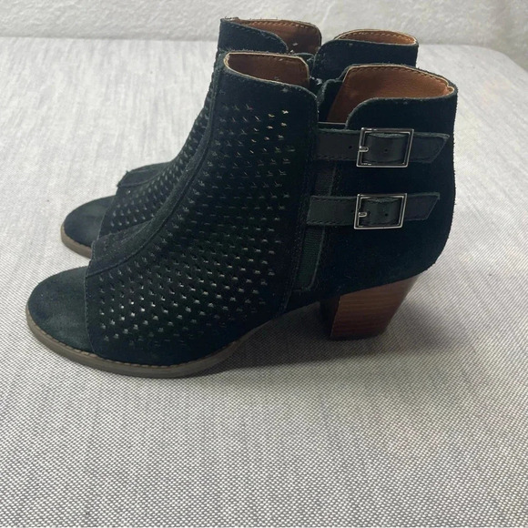 Vionic Chryssa Open Toe Genuine Leather Heeled Booties - Picture 2 of 9